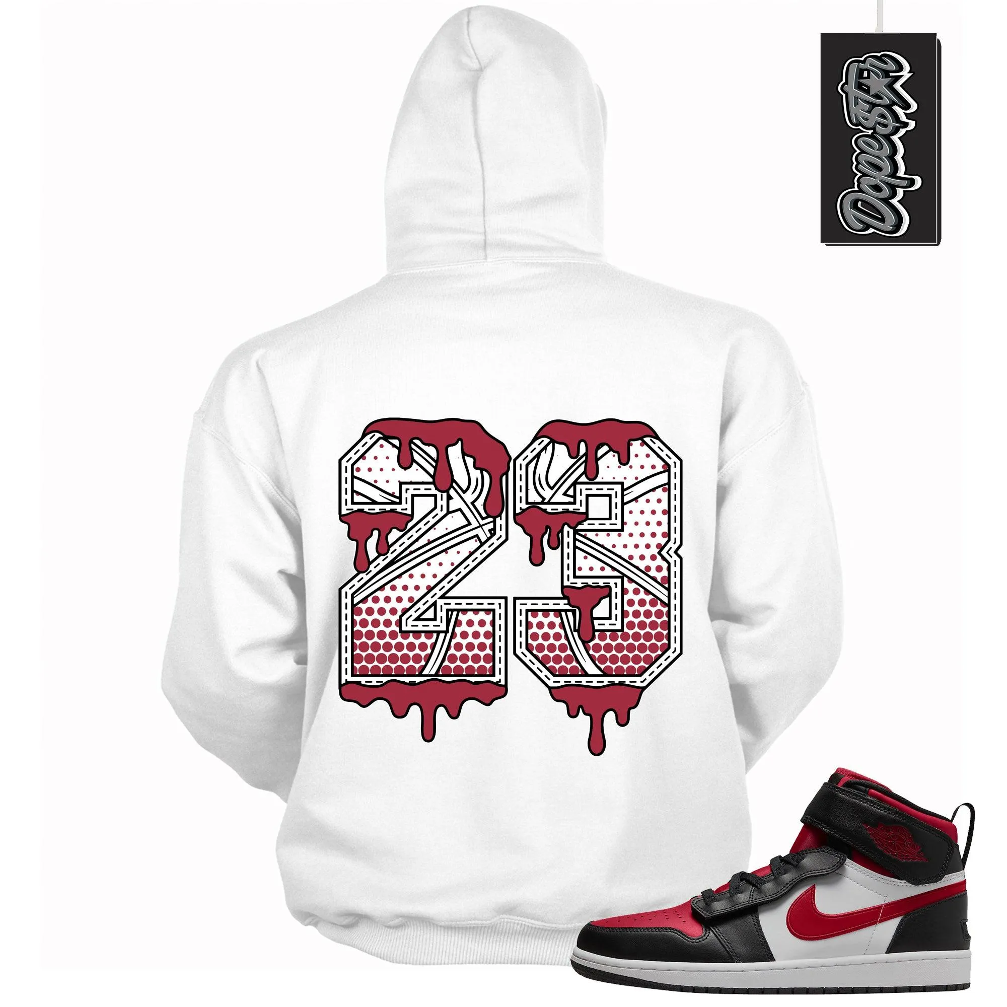 1 High FlyEase Black White Fire Red Hoodie 23 Ball