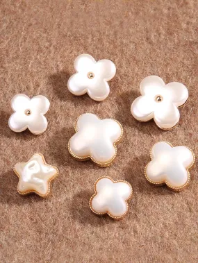 1pc Alloy Button, Creative Star & Geometric Design Hand Sewing & Crafts Supply For Clothes