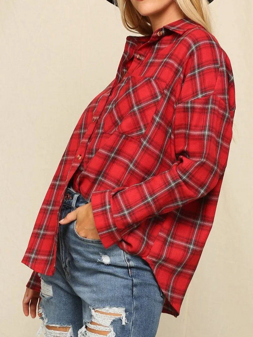 27 Nash Oversized Plaid Button Down