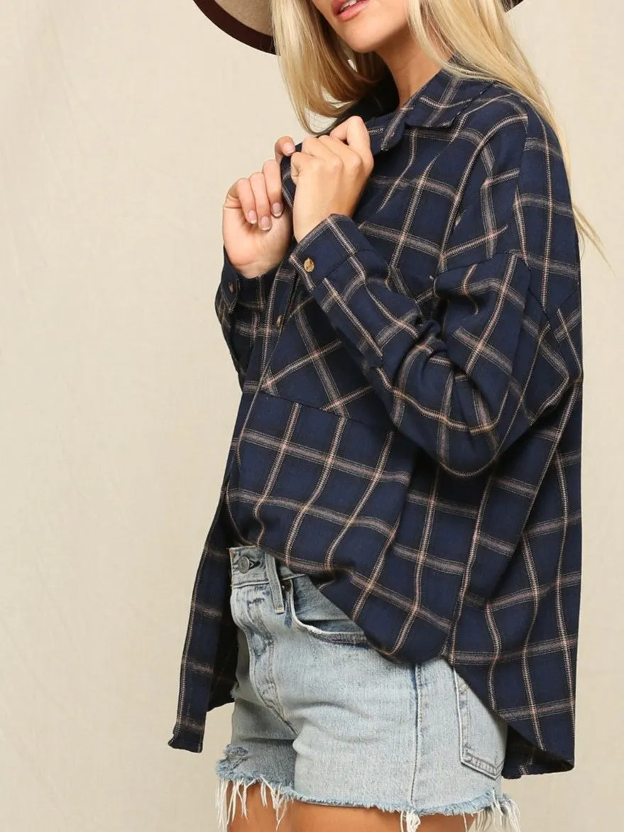 27 Nash Oversized Plaid Button Down