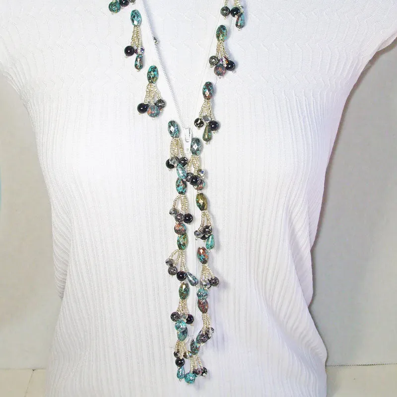 Abrial, Beaded Zipper Necklace