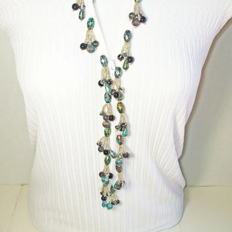 Abrial, Beaded Zipper Necklace