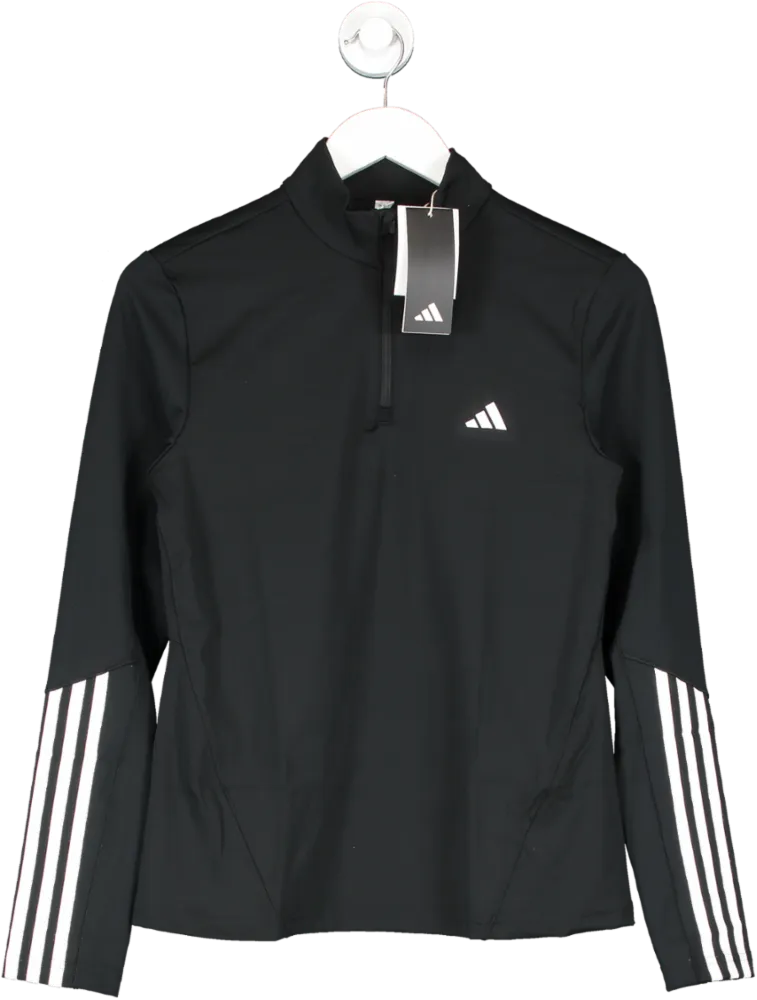 adidas Black 1/2 Zip Top UK S