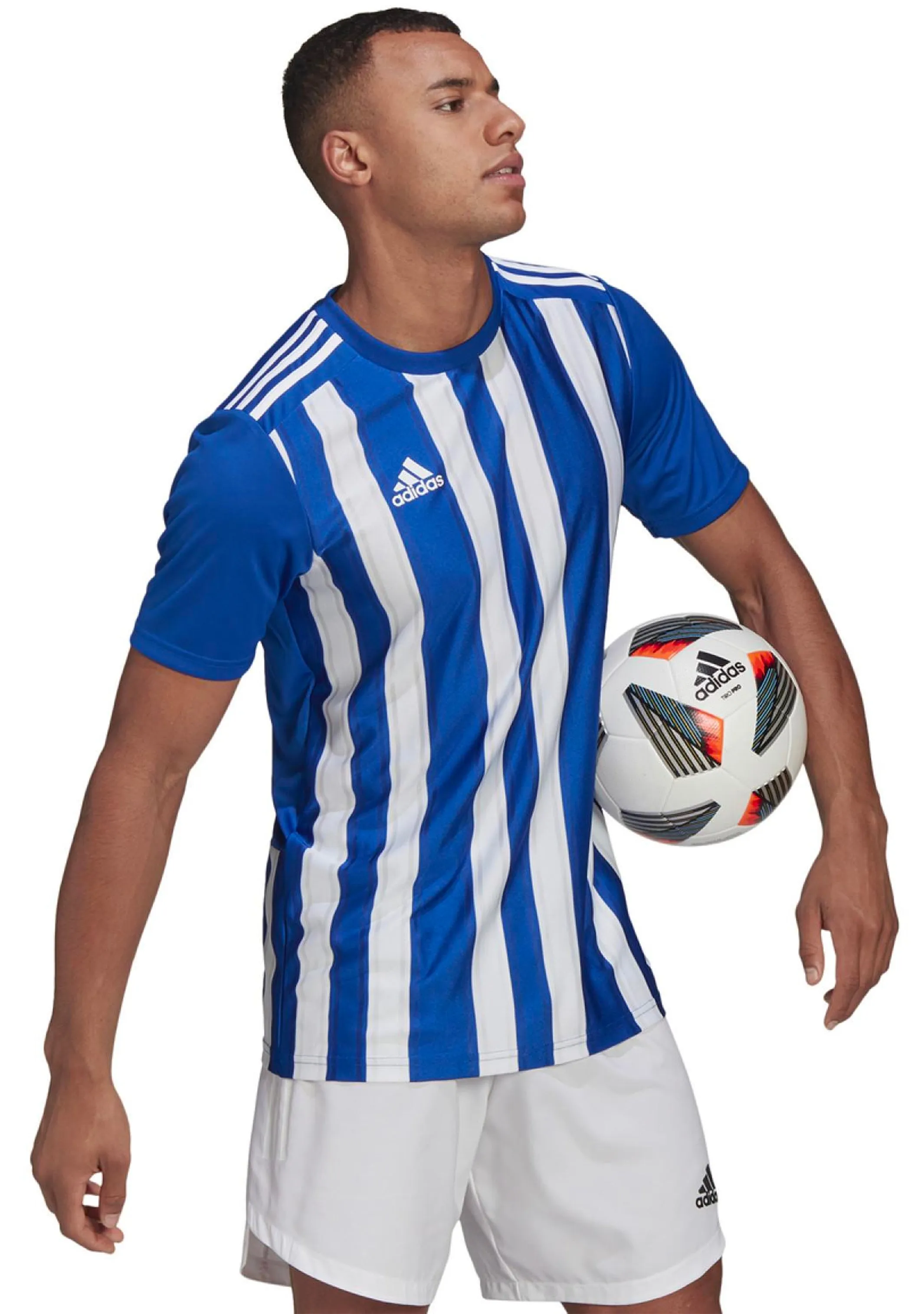 Adidas Mens Striped 21 Jersey Blue/White <br> GH7321