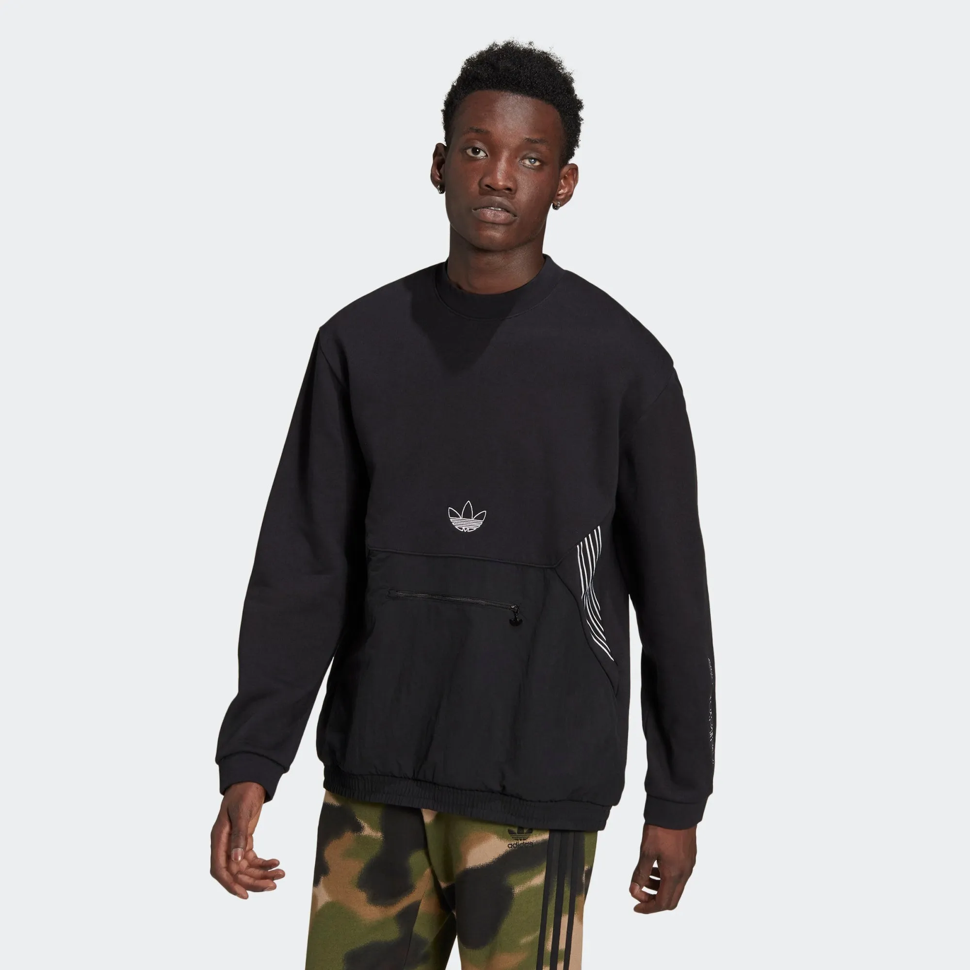 Adidas Originals Men's SPRT Archive Crew Sweatshirt - Black