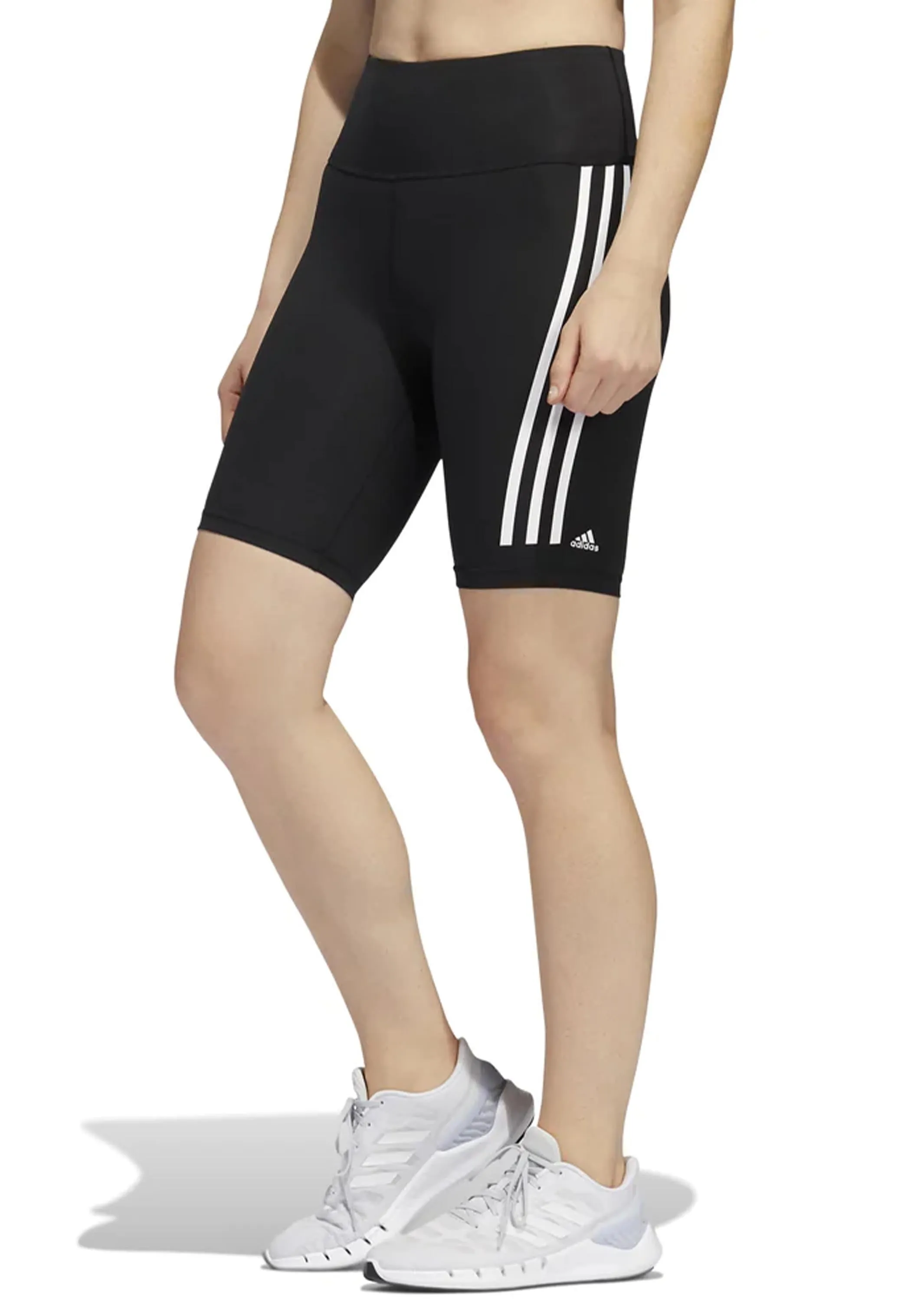 Adidas Womens Optime Trainicons 3-Stripes Bike Short Leggings <br> H64228