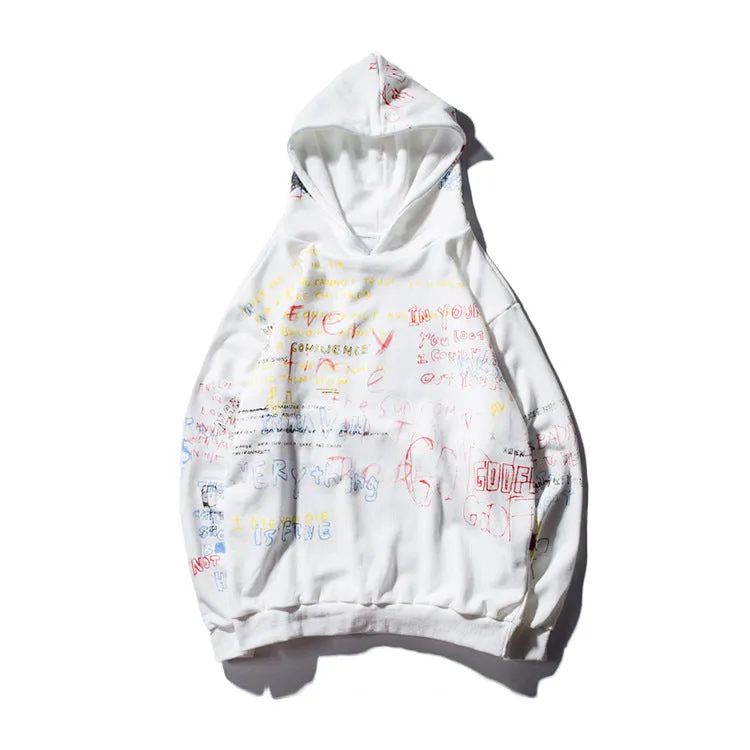 Alphabet Print Hoodie