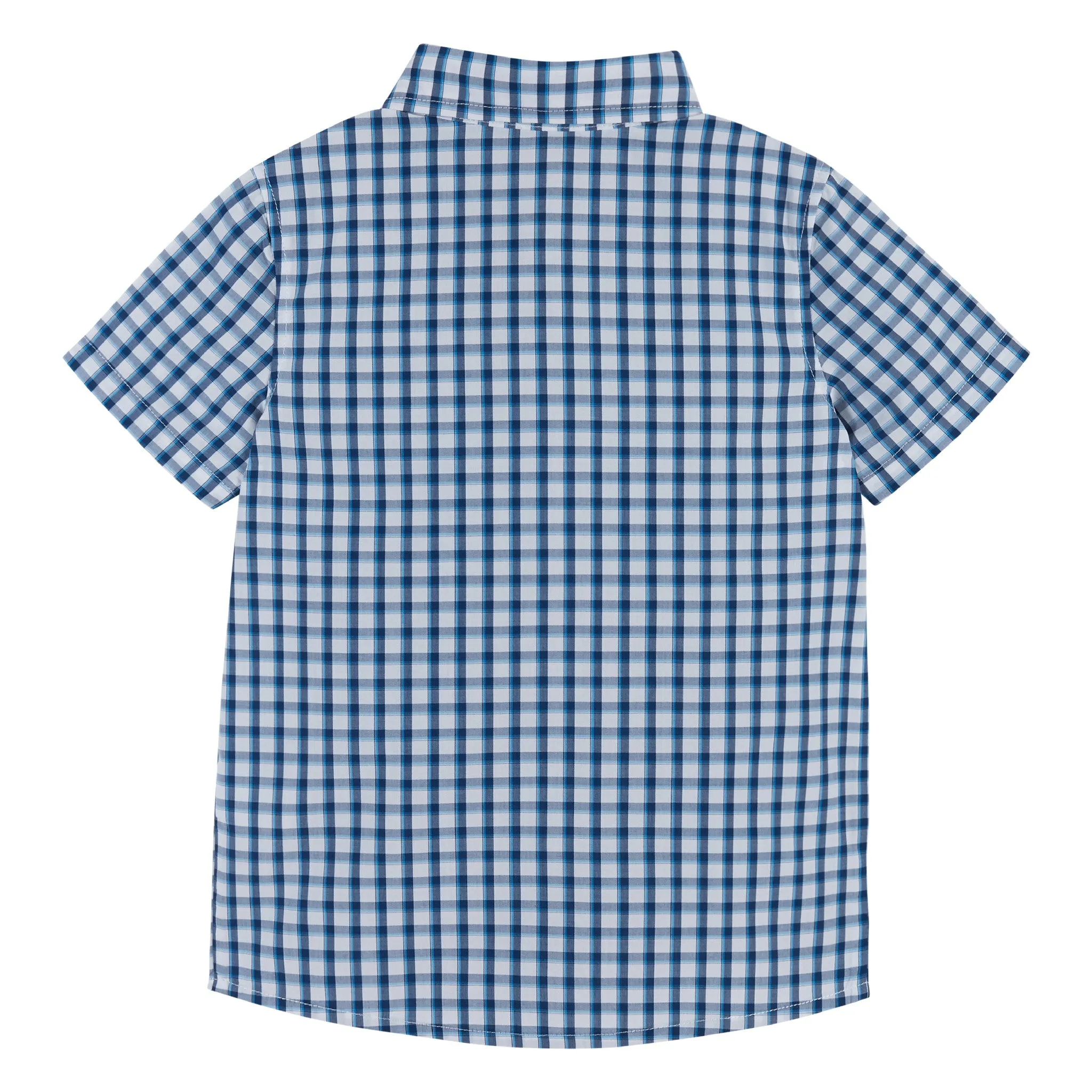 Aqua Bamboo Check Button Down Shirt