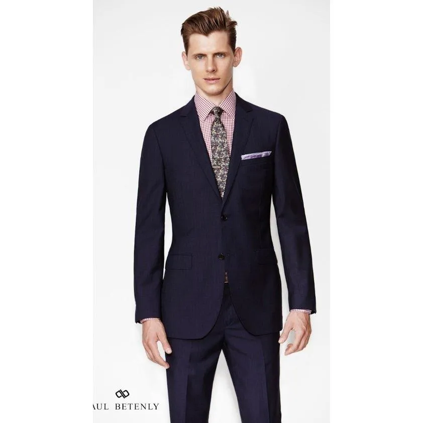 Betenly Modern Fit Slim Mens Wool Suit