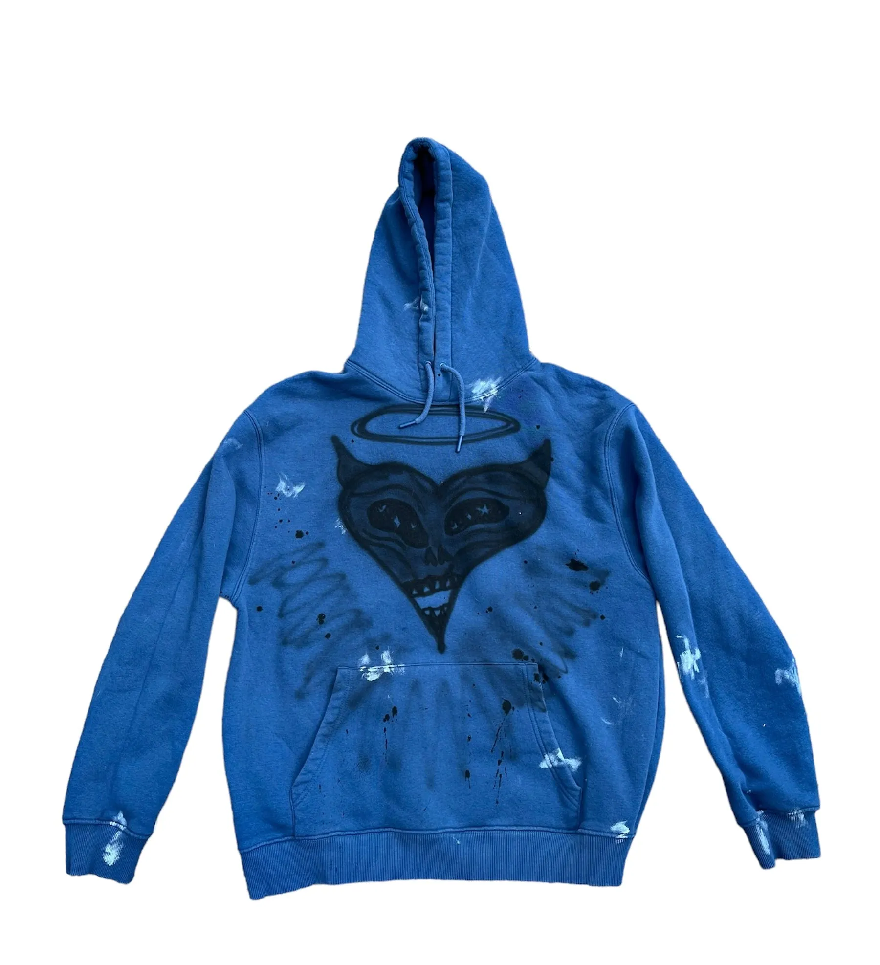 Blue Airbrushed Hoodie