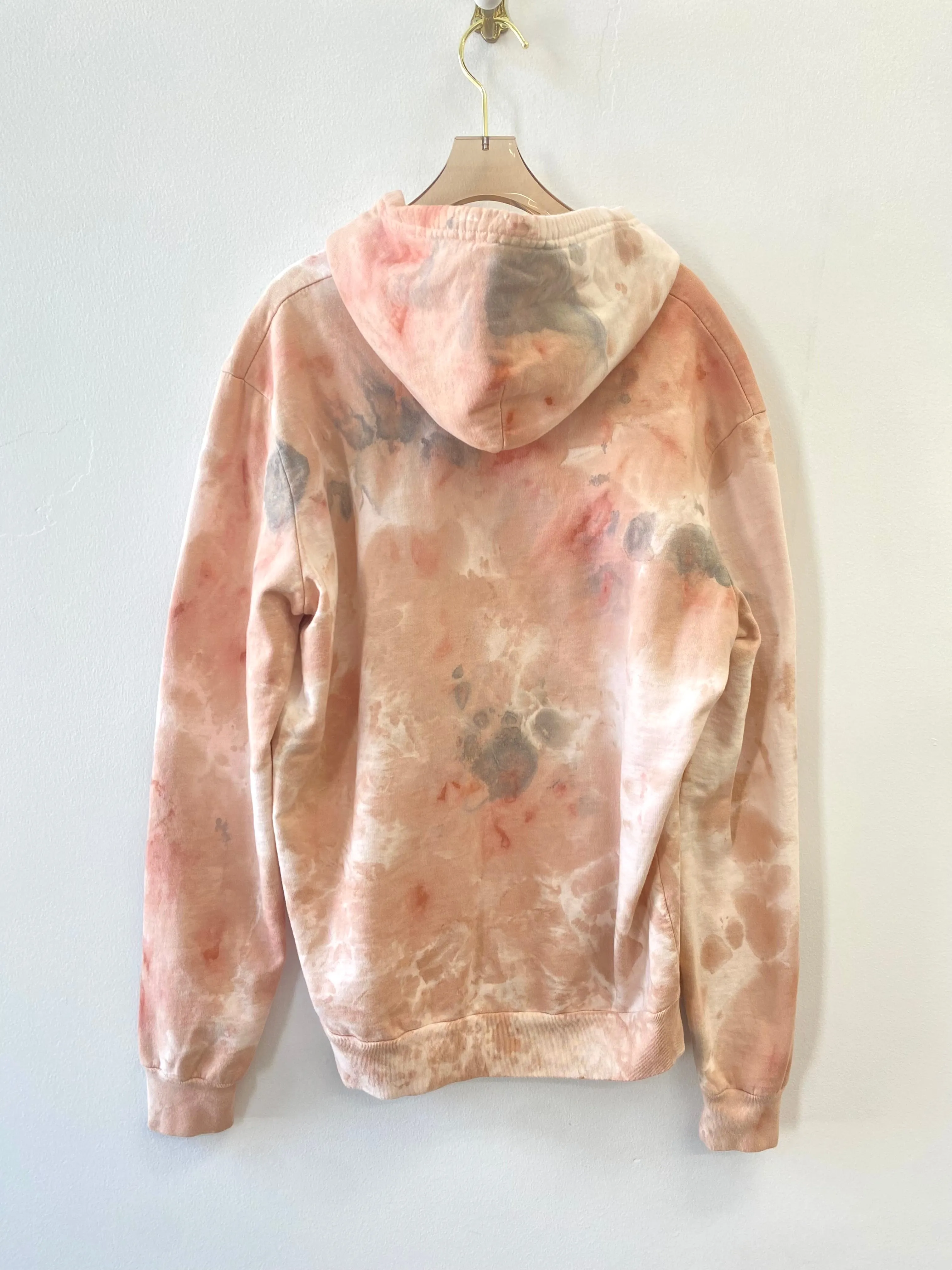 Blush & White Marbled Hoodie (Reworked)