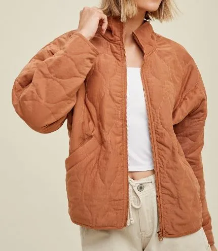 Camel Quilted Jacket