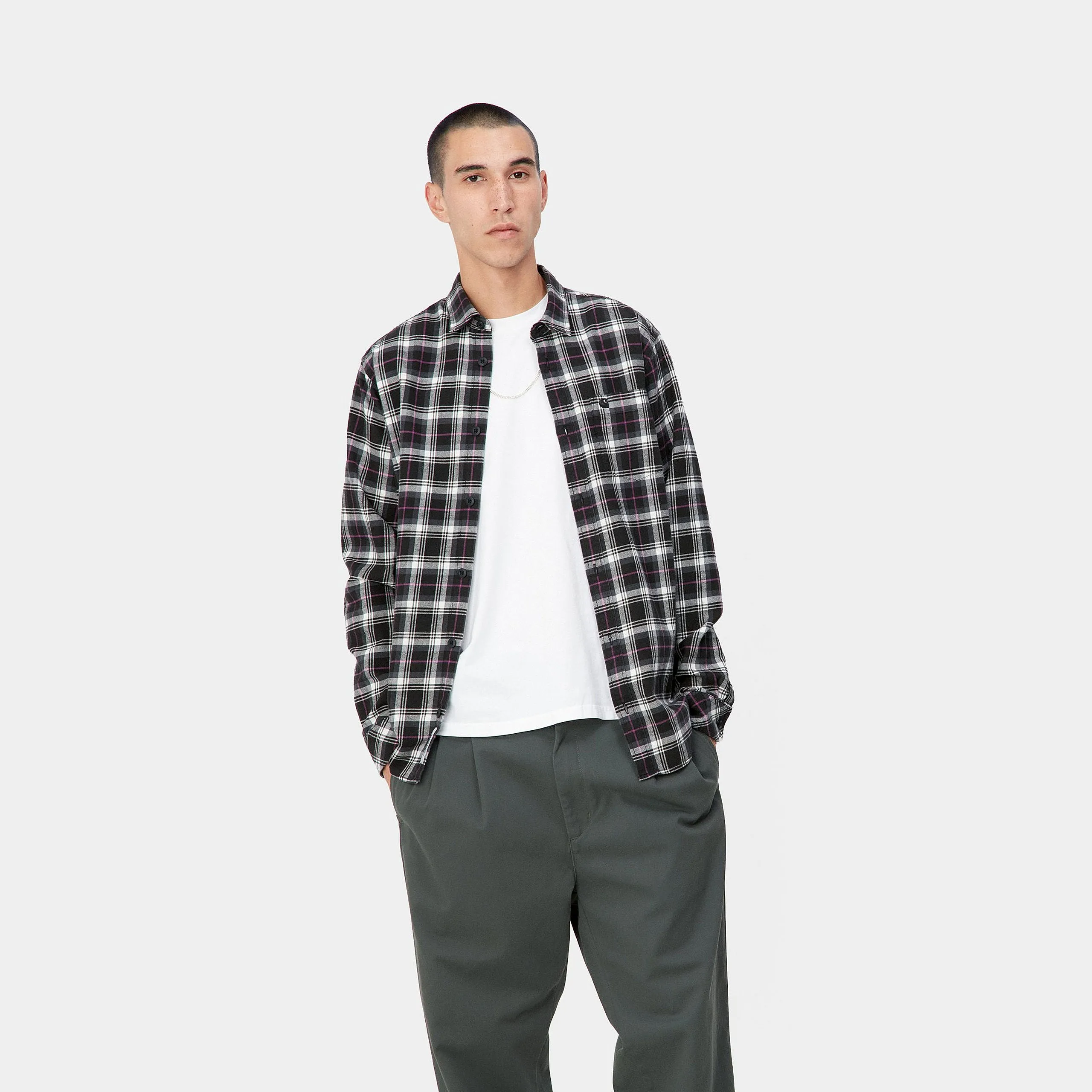 Carhartt Lermond Shirt Check Wax / Black