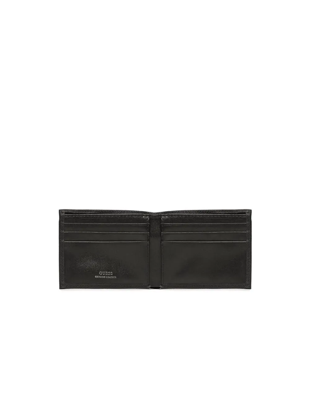 Certosa Saffiano Billfold E Outer Zipper - Black