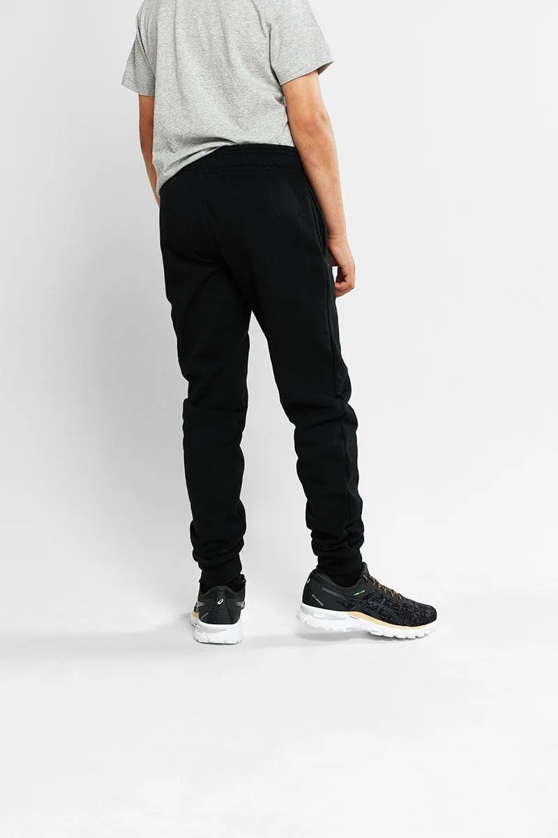 CHAMPION JUNIOR SCRIPT BLACK TRACKPANTS