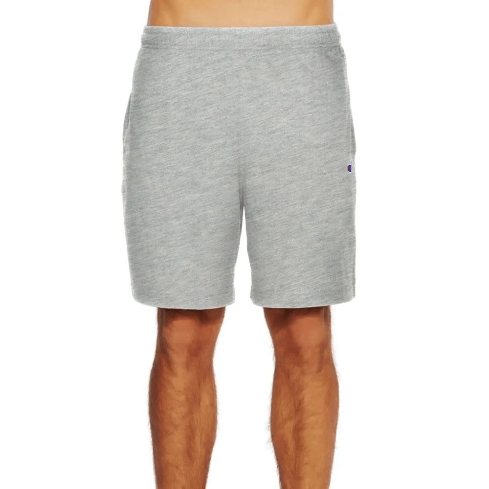 CHAMPION MEN'S C LOGO JERSEY GREY SHORTS