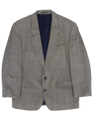 Colourful Houndstooth Pure Wool Vintage Blazer