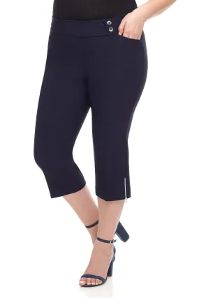 Curvy Chic Capris with Zipper Detail at the Hem