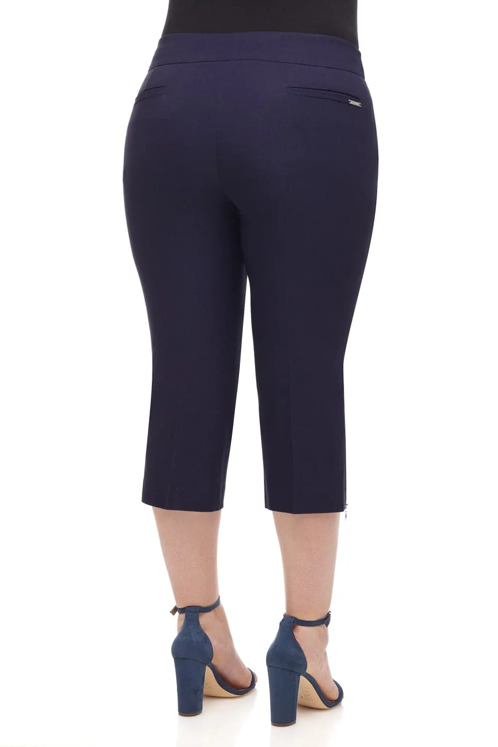 Curvy Chic Capris with Zipper Detail at the Hem