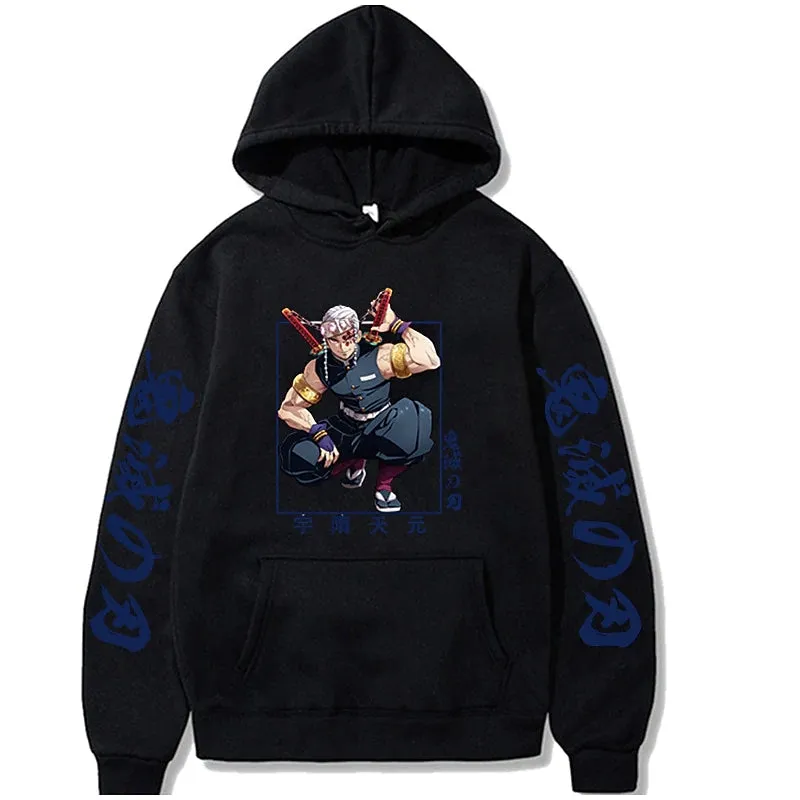 Demon Slayer Anime Hoodie Streetwear Casual Pullover Hoodie