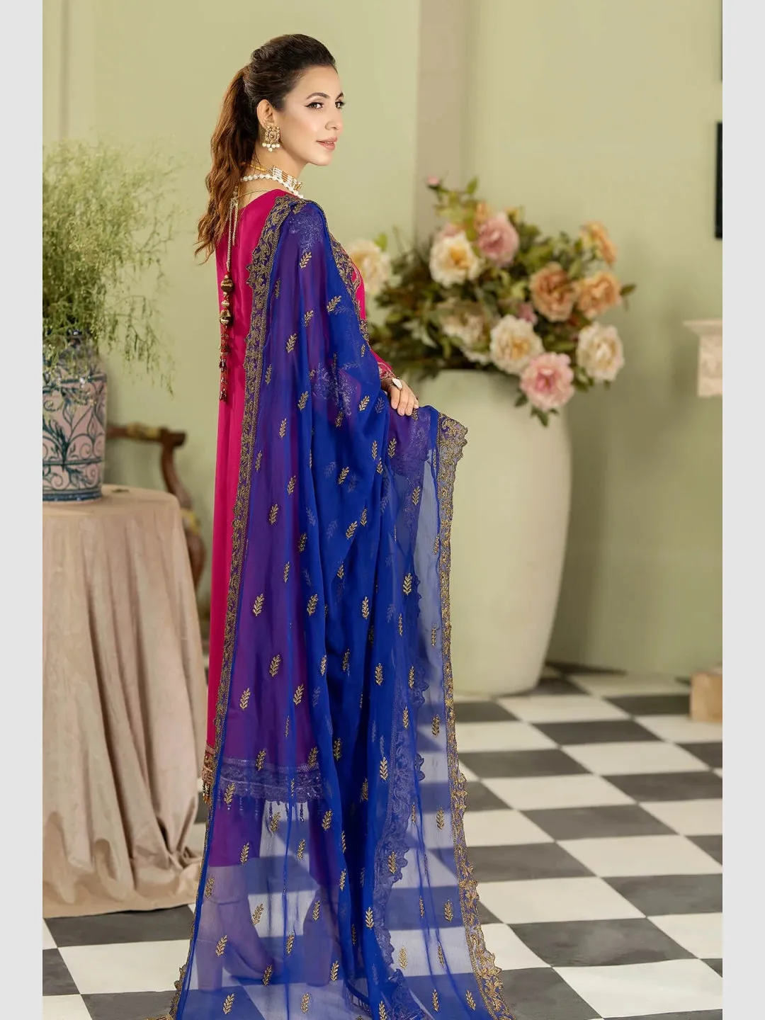 Designer Embroidered Chiffon