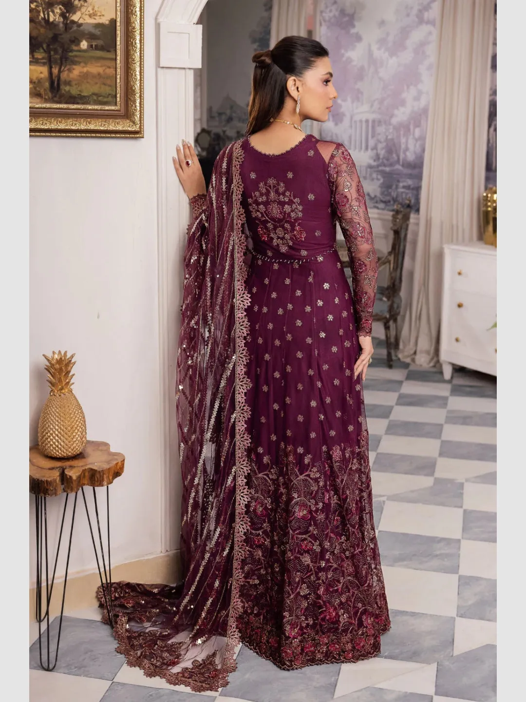 Designer Embroidered Net