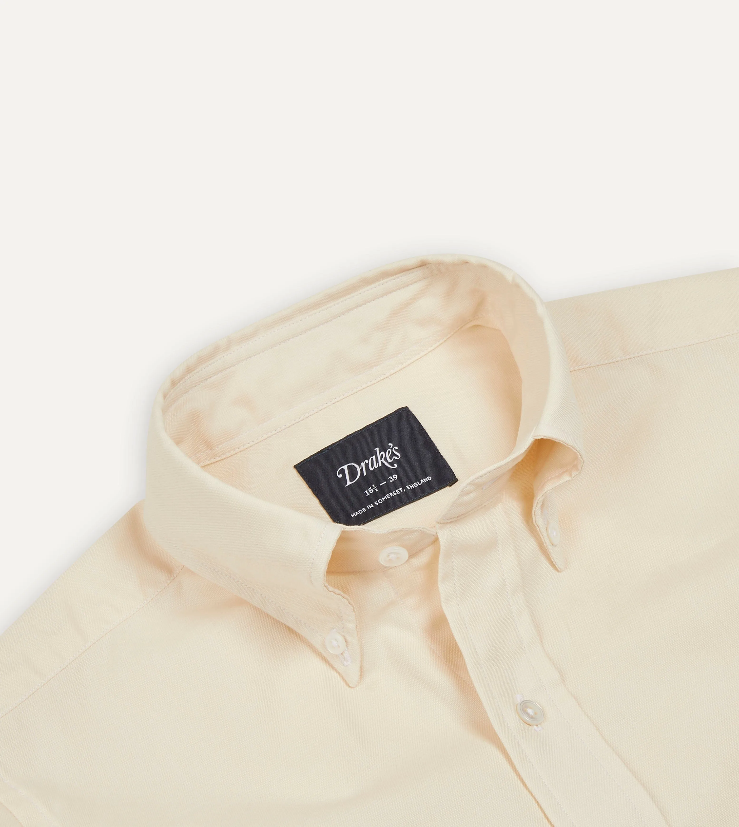 Ecru Pinpoint Oxford Cotton Cloth Button-Down Shirt