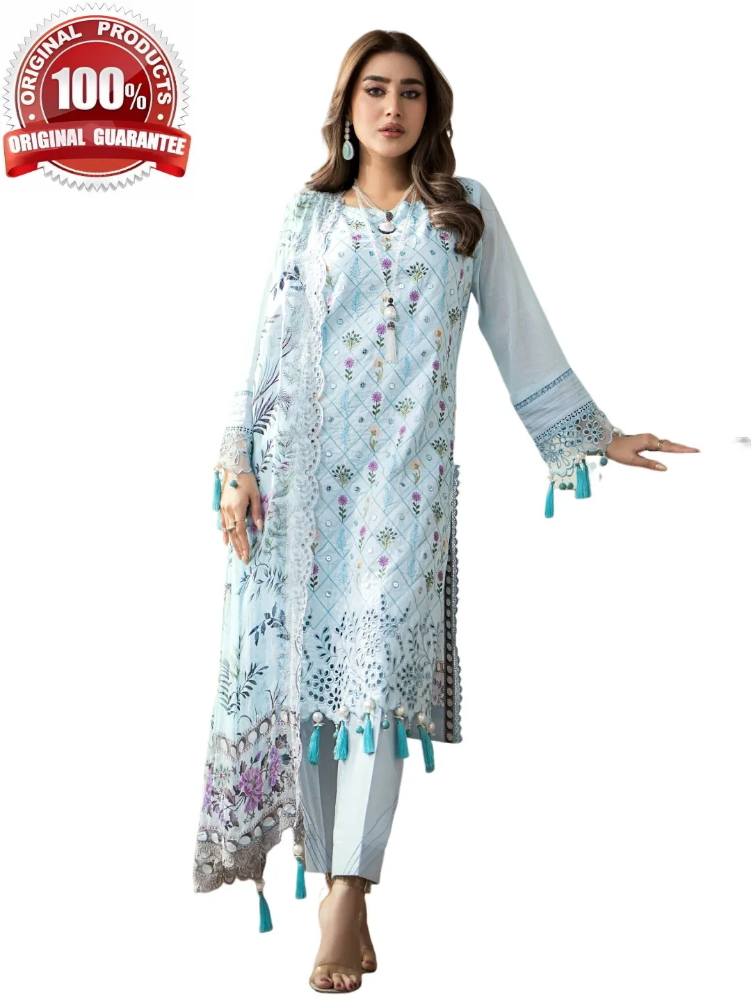 Embroidered Cambric Chikankari