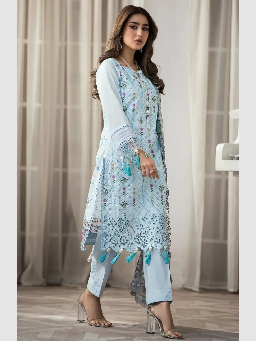 Embroidered Cambric Chikankari