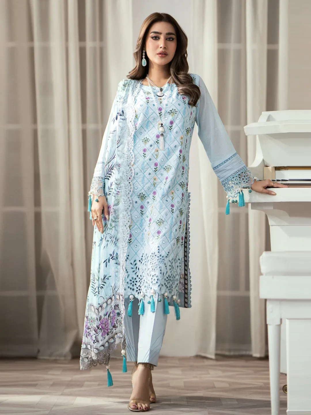 Embroidered Cambric Chikankari