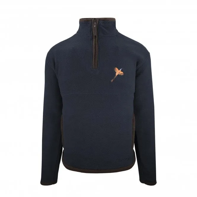 Hazy Blue Swann Mens Half Zip Fleece Pullover