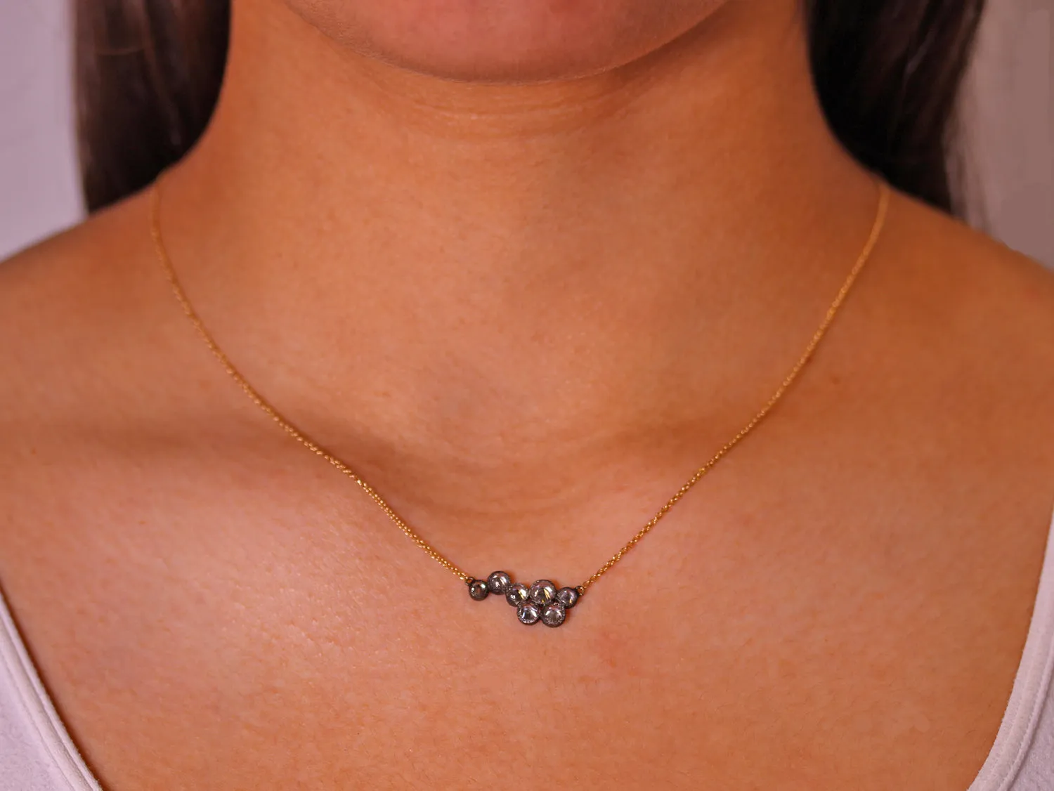 Inverted (Upside Down) Diamond Necklace