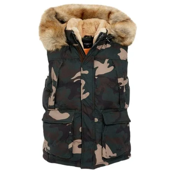 Jordan Craig Yukon Fur-Lined Puffer Vest (Woodland) - 9374VC