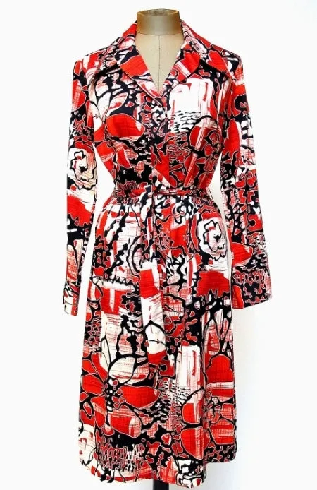 LANVIN Abstract Print Shirtdress