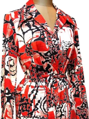 LANVIN Abstract Print Shirtdress