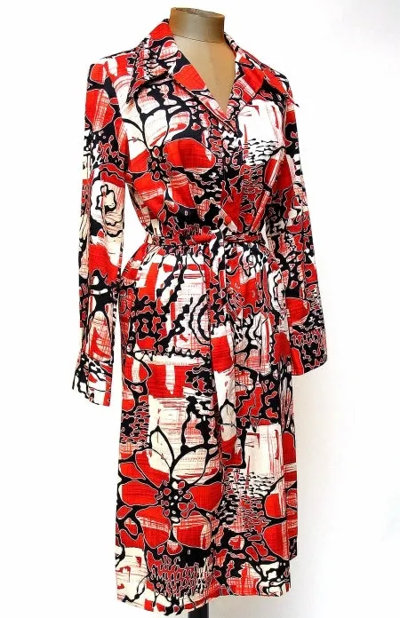 LANVIN Abstract Print Shirtdress