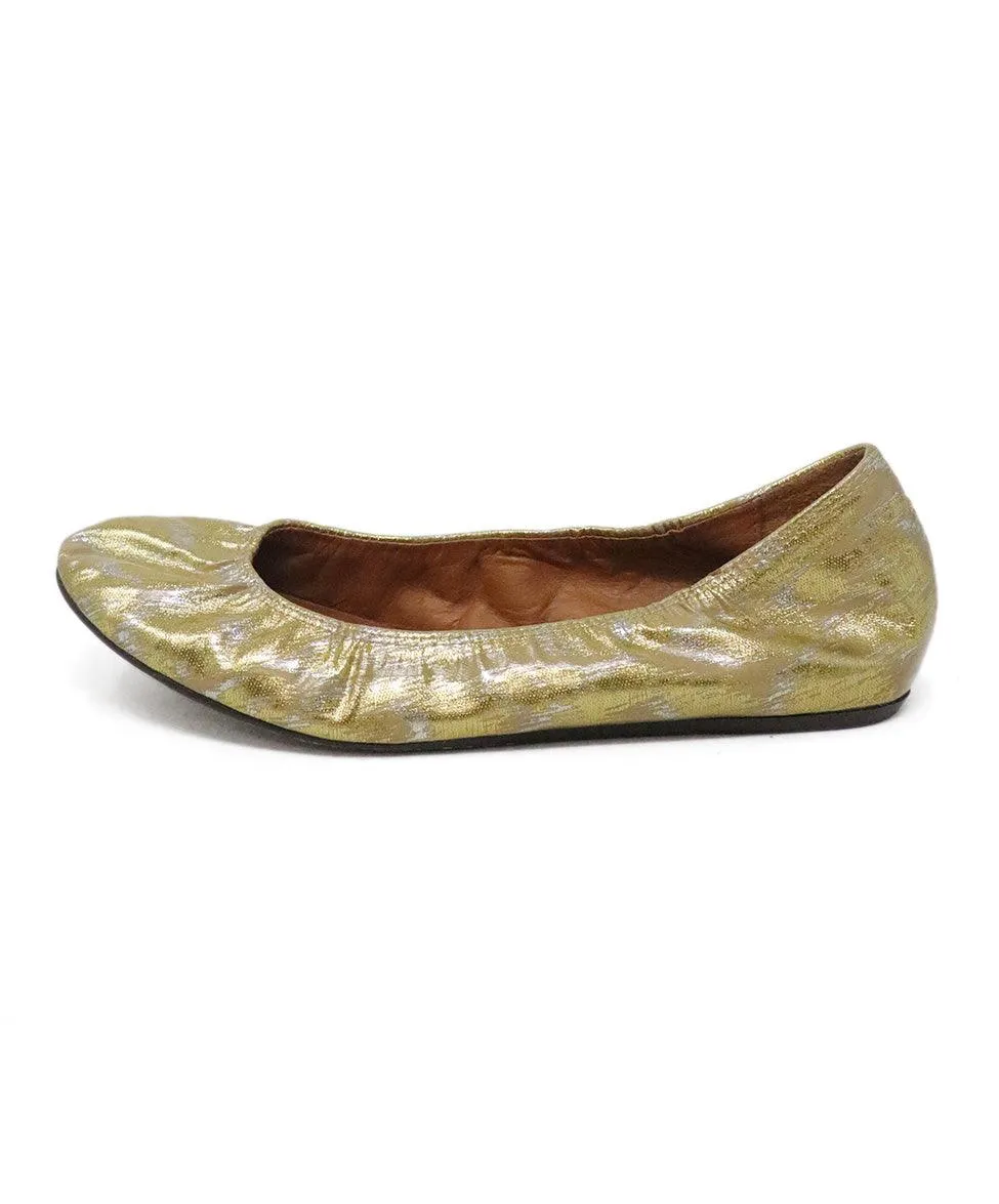 Lanvin Gold & Silver Flats sz 6