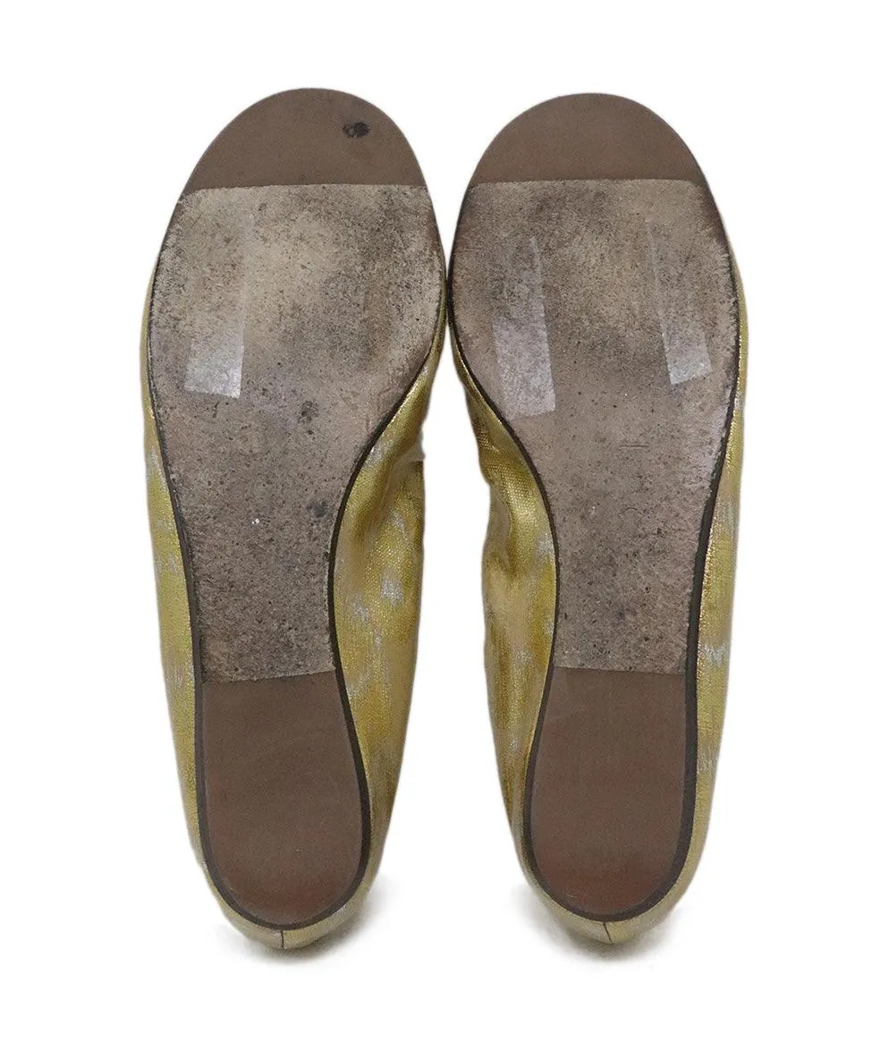 Lanvin Gold & Silver Flats sz 6