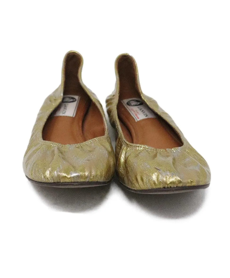 Lanvin Gold & Silver Flats sz 6