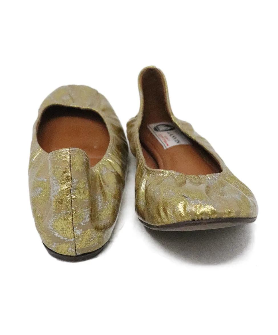 Lanvin Gold & Silver Flats sz 6