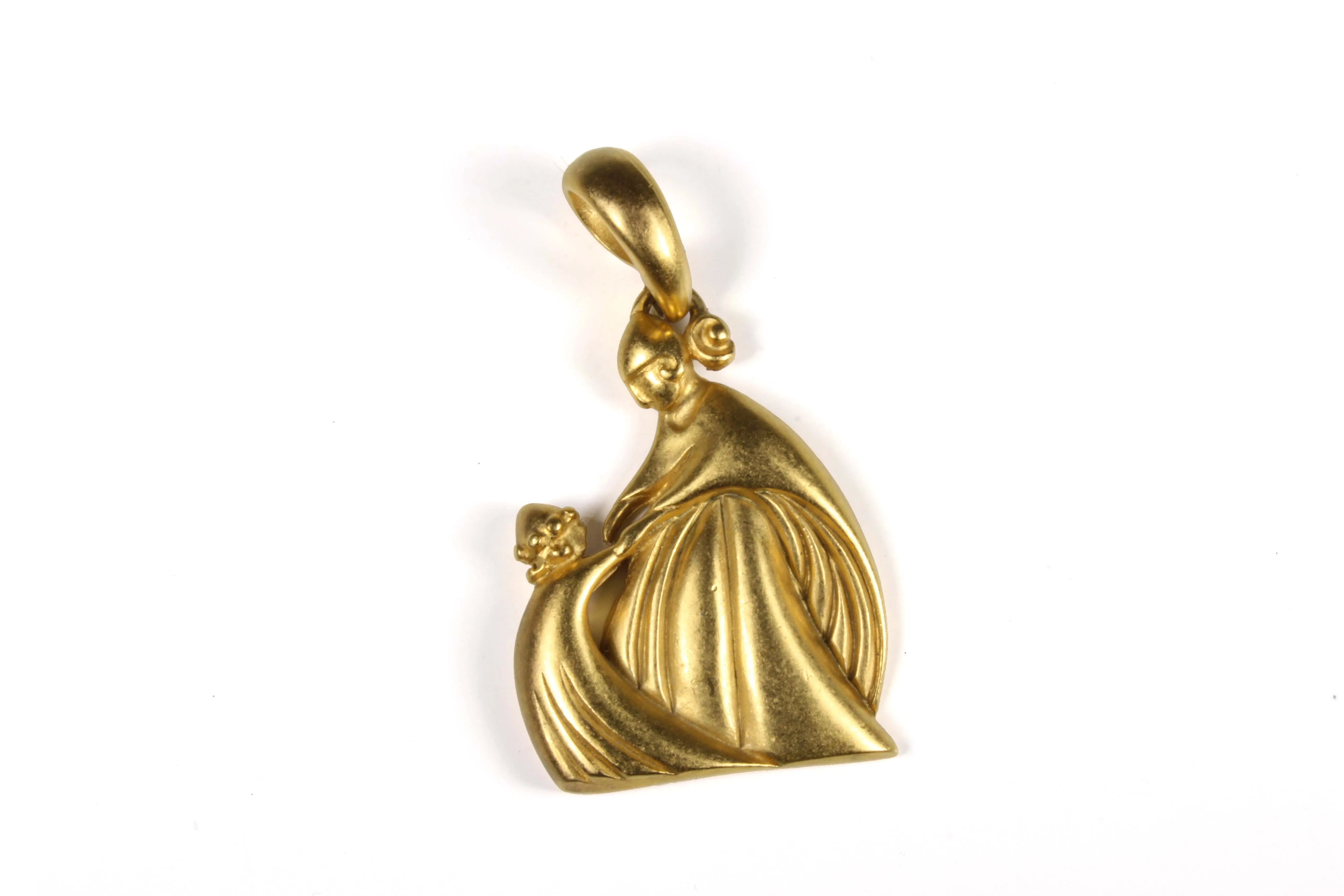 LANVIN mother and daughter logo pendant