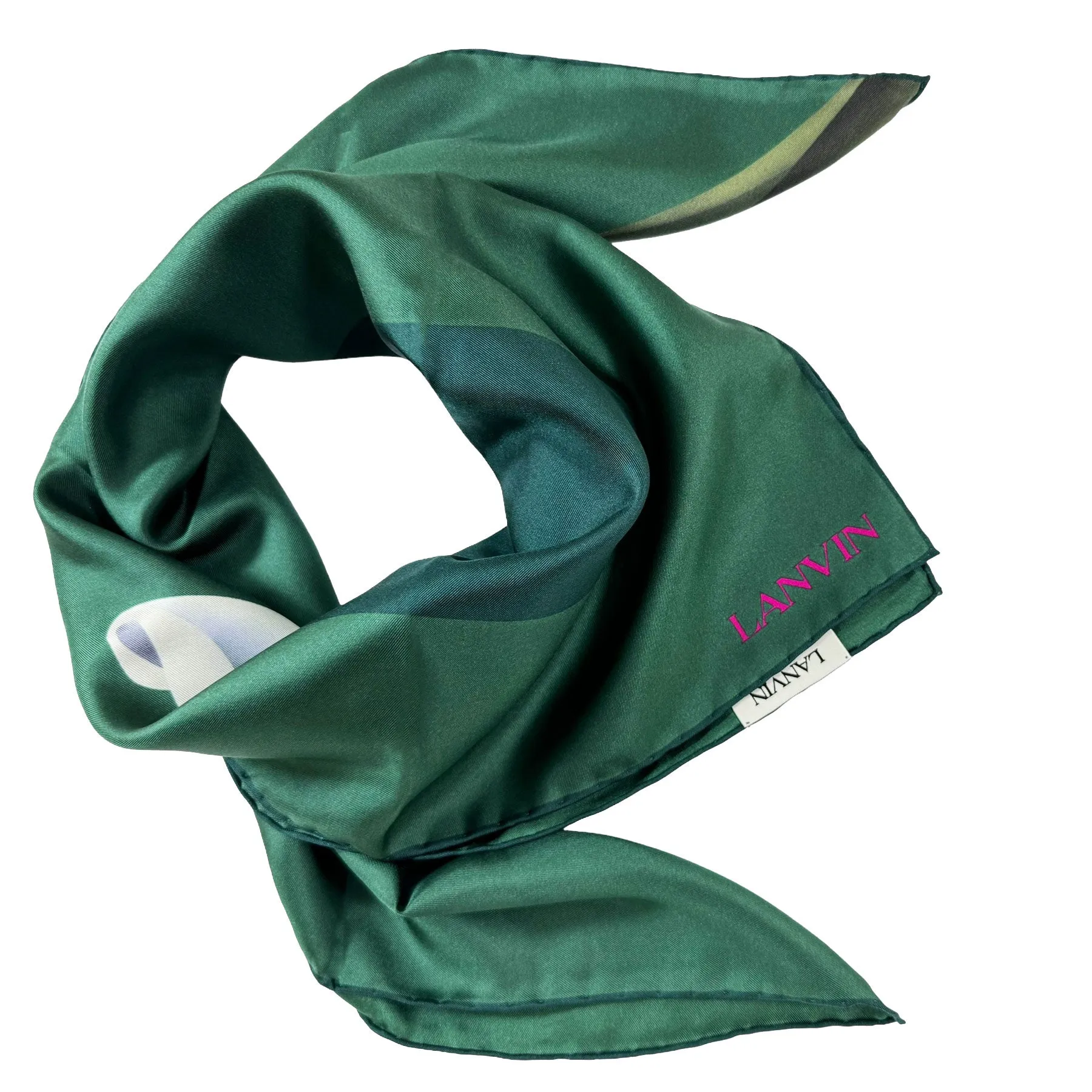 Lanvin Scarf Green Calla Lily Floral - New 2024 Collection