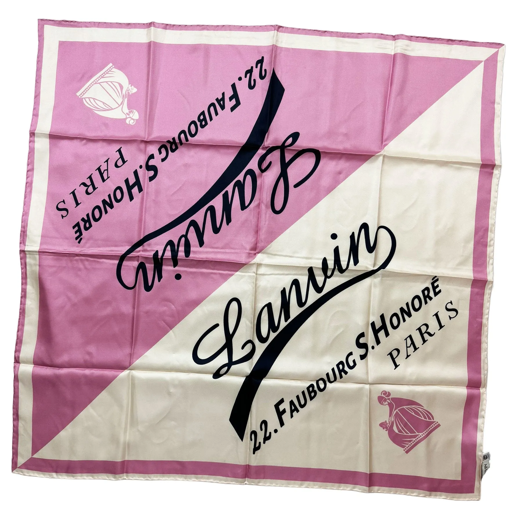 Lanvin Scarf Pink 22 Faubourg S Honore - Twill Silk Square Foulard