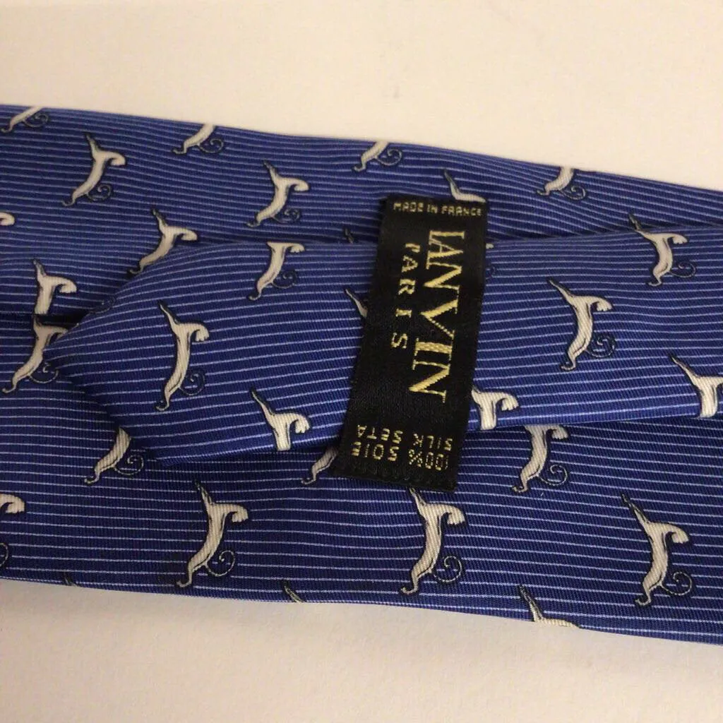 Lanvin Silk Necktie, Leaping Animal