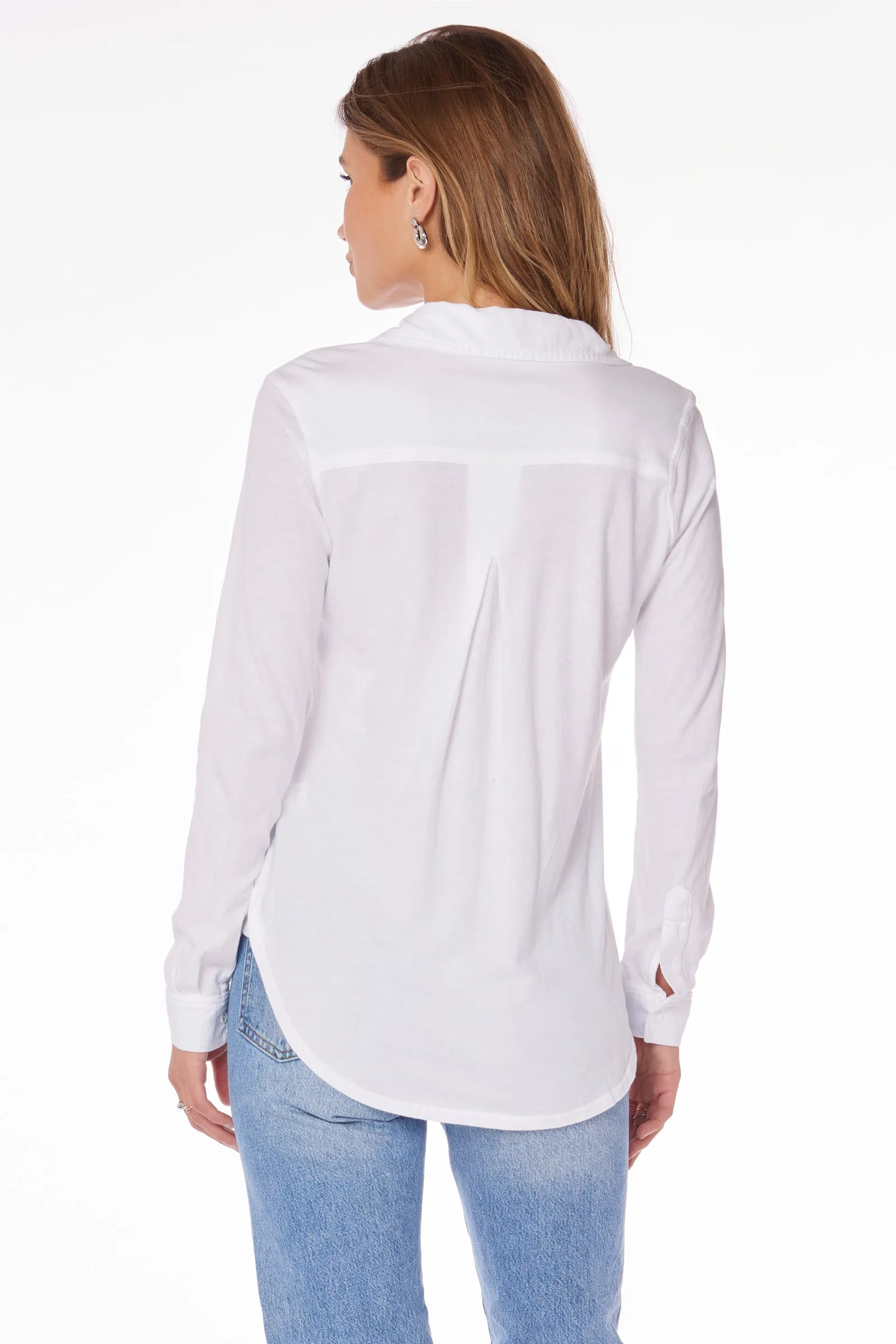 LONG SLEEVE BUTTON FRONT TEE