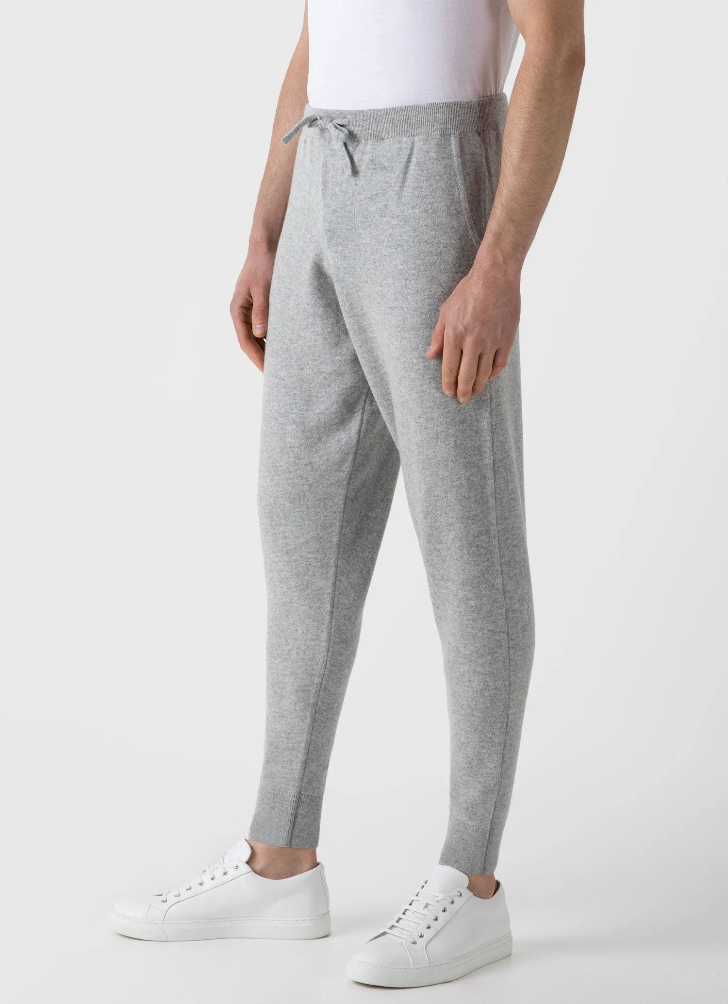 Men's Cashmere Lounge Pant in Grey Melange