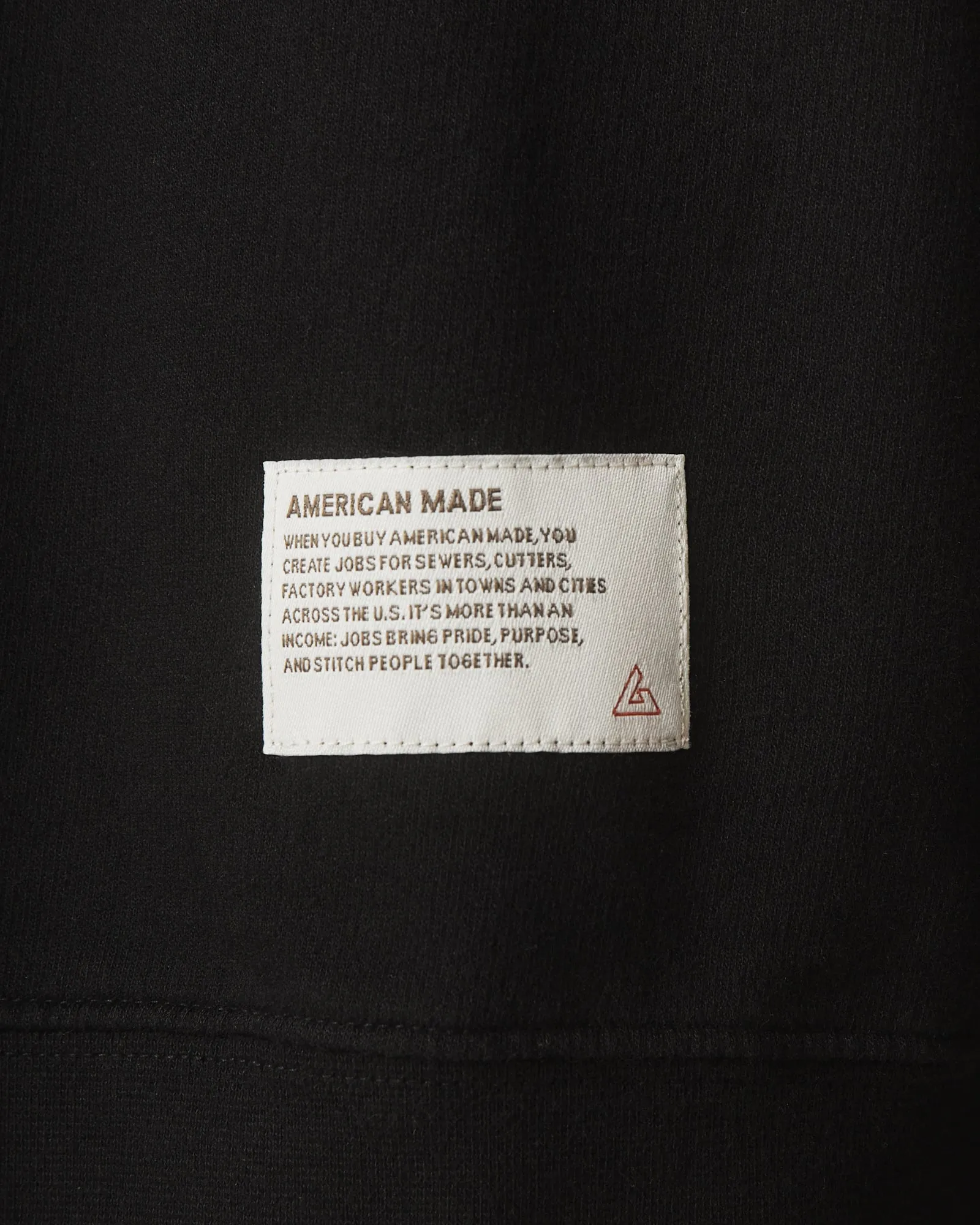 Men's French Terry Crew American Made - Black