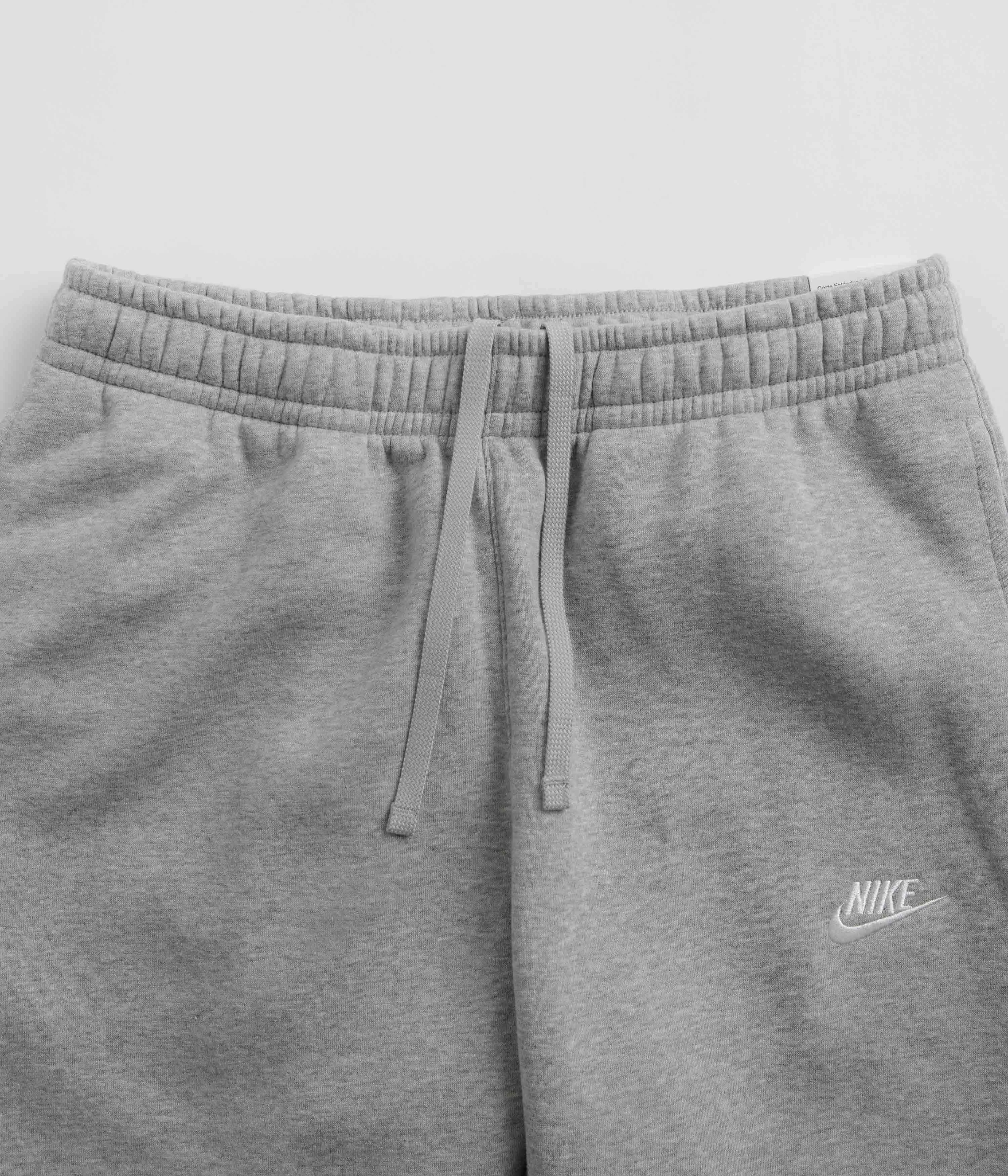 Nike Club Fleece Joggers - Dark Grey Heather / Matte Silver / White