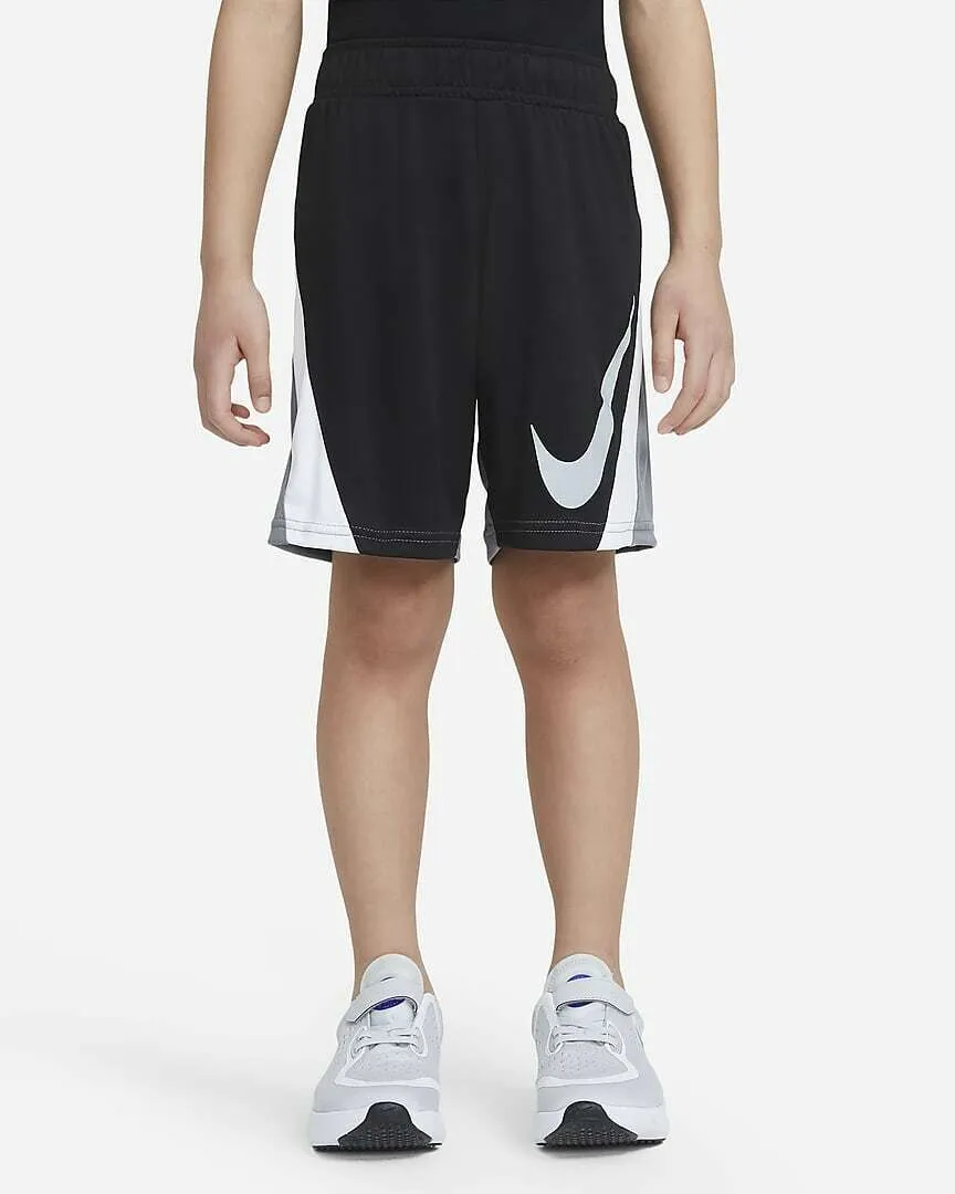 NIKE JUNIOR DRI-FIT COLOURBLOCK BLACK/GREY SHORTS