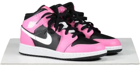 Nike Pink Air Jordan 1 Mid Gs ‘pinksicle’ 555112-002 Trainers UK 4 EU 37 👠